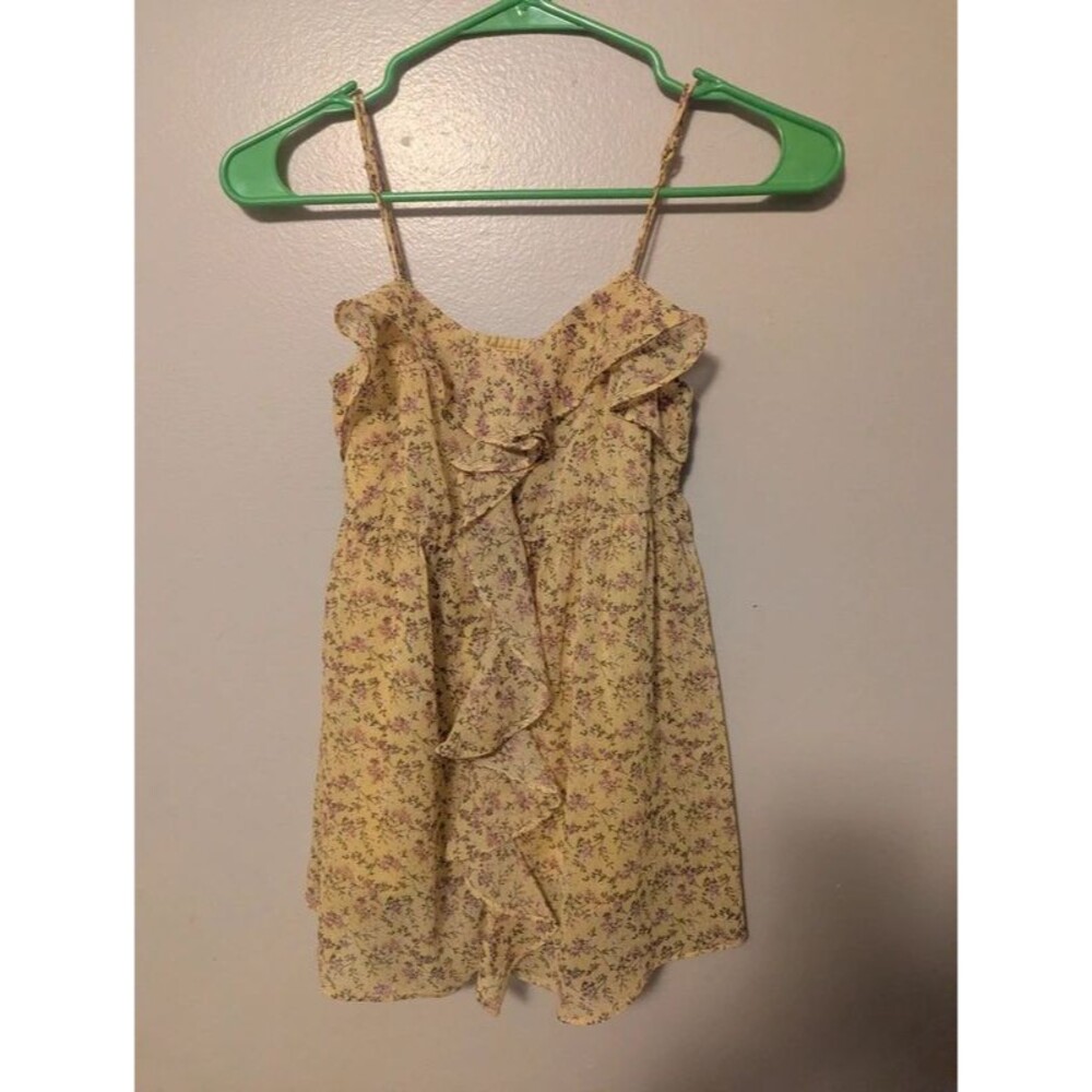 Candie's Sheer Yellow Floral, Size XS